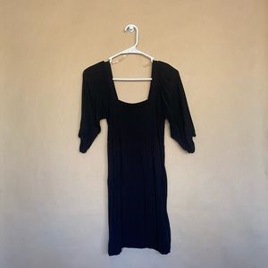 Black Square Neck Dress